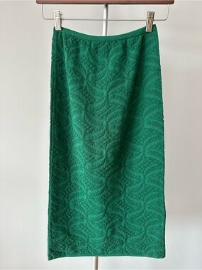 MISSONI Green Textured Knee-length skirt